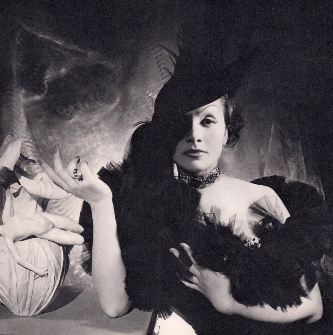 CECIL BEATON - Marlene Dietrich, NYC, 1935/36: Artist: CECIL BEATON Print Title: Marlene Dietrich, NYC, 1935/36 Medium: Rare,Sheet-fed Gravure Printing Date: 1960's Printed in Switzerland Image Size: 9 X 9 inches Cecil Beaton was an English fashio