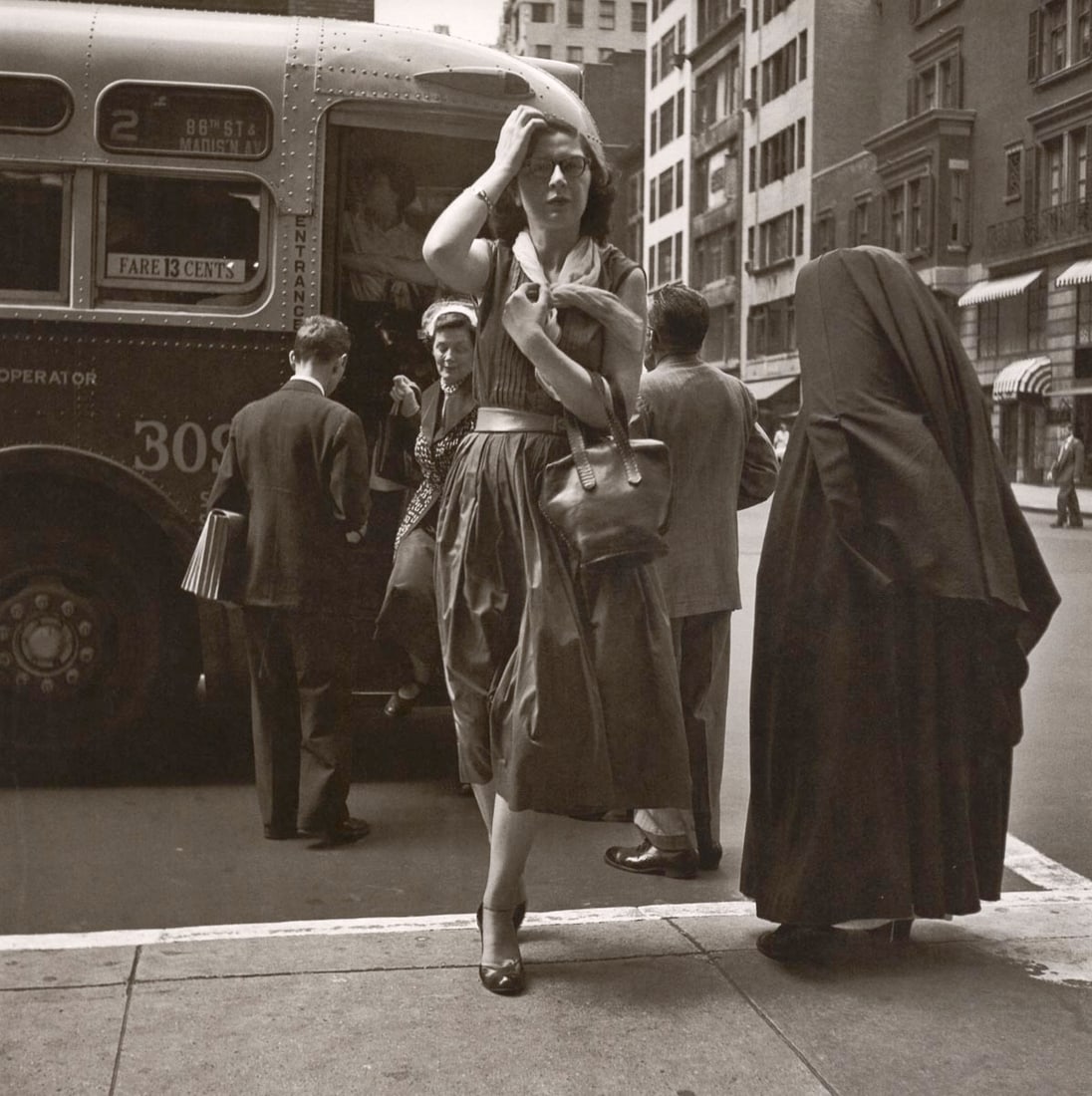 VIVIAN MAIER - Untitled: Artist: VIVIAN MAIER Print Title: Untitled Medium: Duotone Photolithograph Printed 2010’s in China Image size (inches) approx. 9 x 9” Additional Information: COA included. Reserve: $40.00