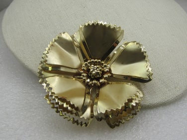 Vintage Tiered Large Blossom Brooch, 1960's, 2-7/8"