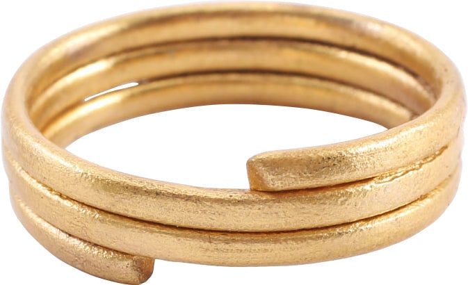 ANCIENT VIKING COIL RING, 850-1050 AD, SIZE 10 (1 of 5)