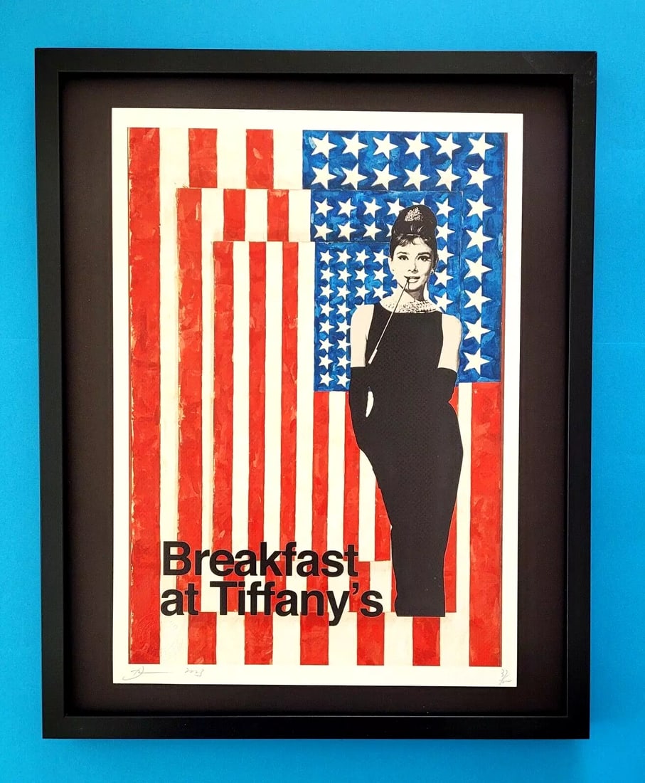 DEATH NYC Hand Signed LARGE Print Framed 16x20in COA BREAKFAST AT TIFFANY'S FL (1 of 5)