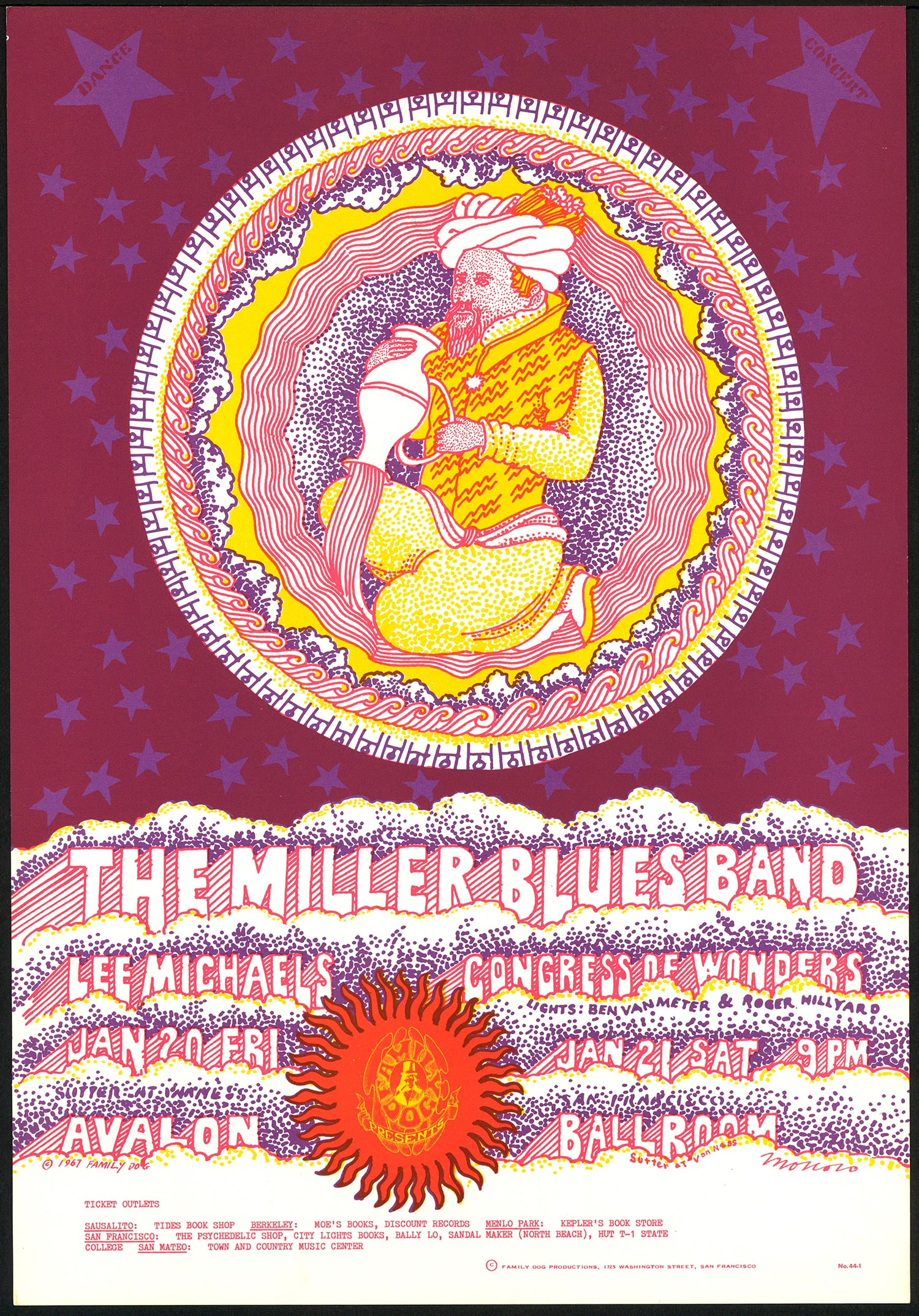 Victor Moscoso: FD-44 Second Print Family Dog Poster (1 of 1)