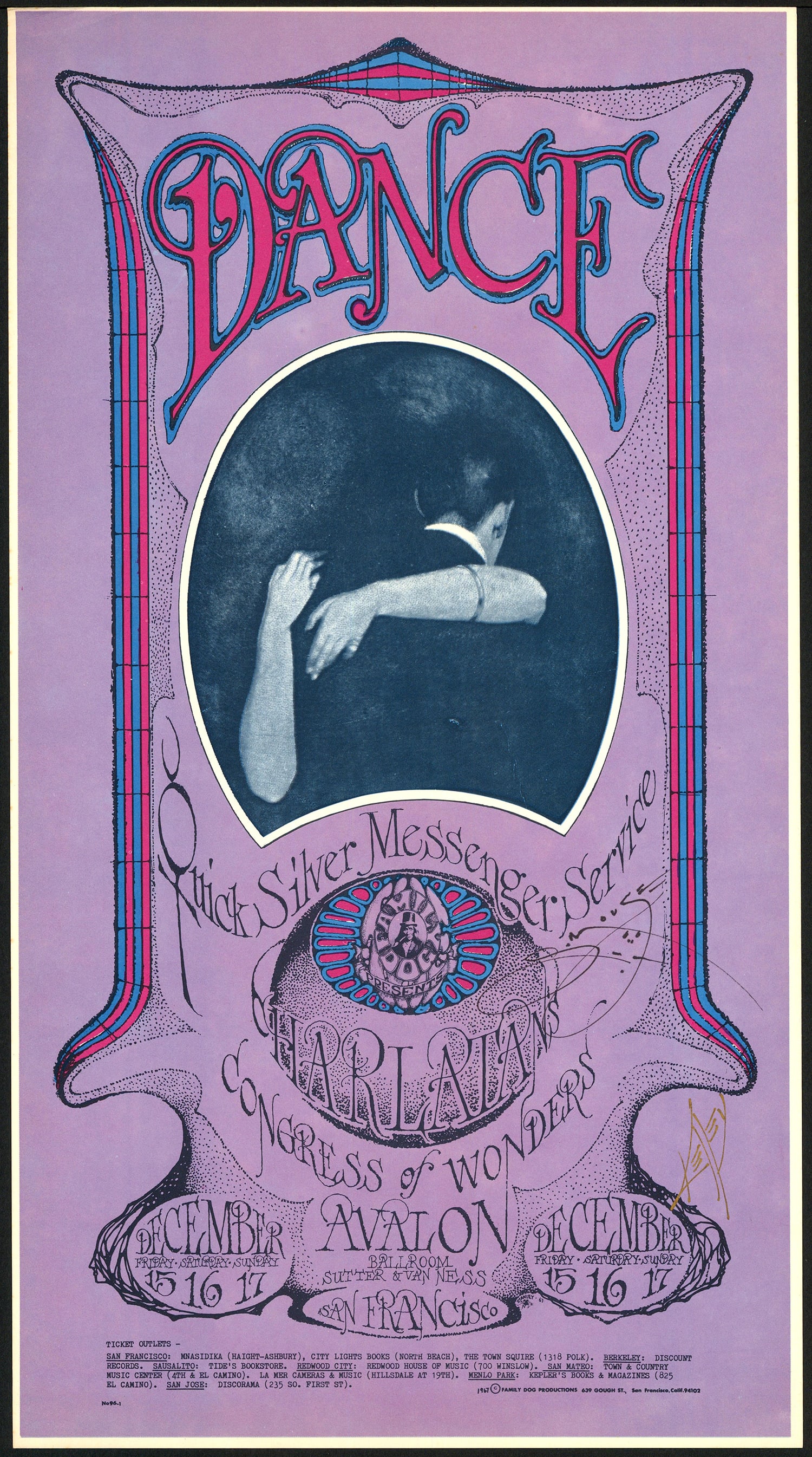 Stanley Mouse and Alton Kelley: Original FD-96 The Charlatans Dance Poster (1 of 1)