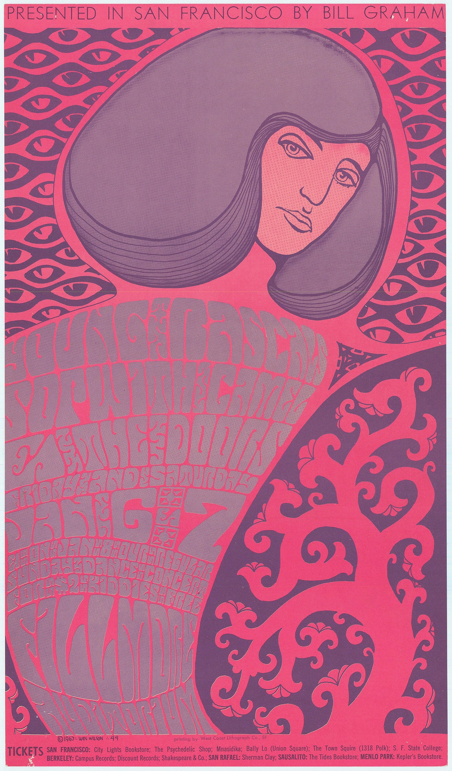 Wes Wilson: Beautiful Original BG-44 The Doors Poster (1 of 1)