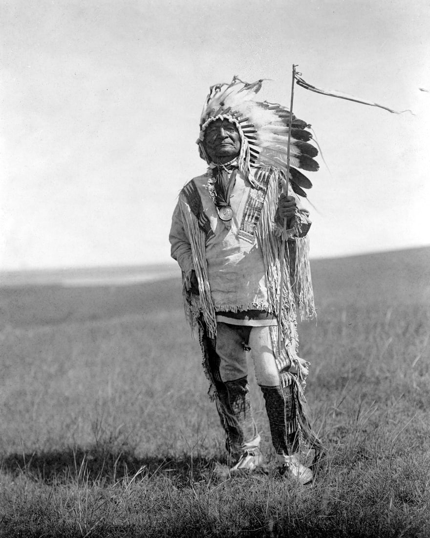 1908, LG FORMAT 13X19", ARIKARA CHIEF, SITTING BEAR, BY EDWARD S. CURTIS (1 of 1)