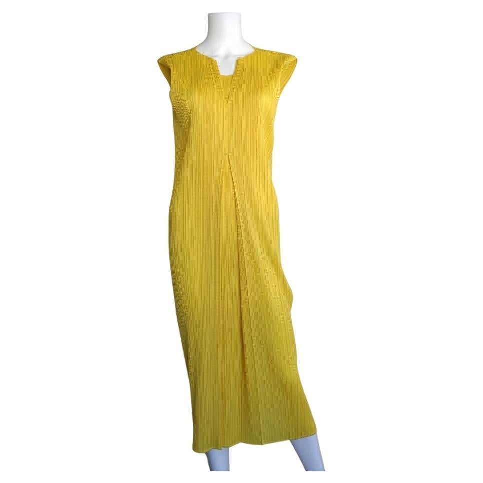 Issey Miyake Pleats Please Yellow Pleated Dress (1 of 20)