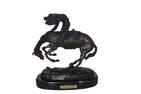 Rattlesnake by Remington Bronze Statue 12H - Size: 7"L x 3"W x 10"H.