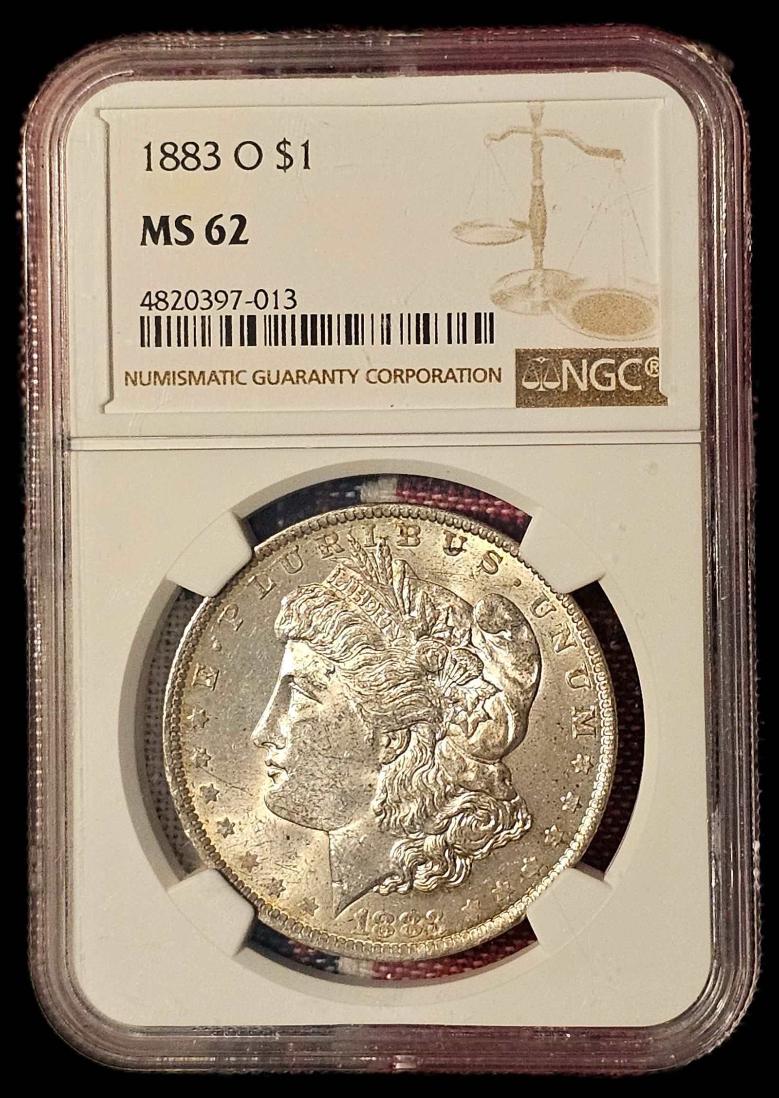1883 0 Morgan Silver Dollar NGC Graded MS 62 (1 of 3)