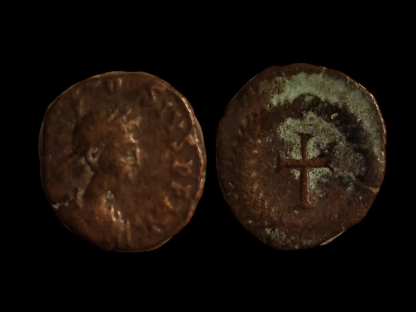 Roman Empire - Theodosius II (402-450 AD): Title: Roman Empire - Theodosius II (402-450 AD) Description: Roman Empire - Theodosius II (402-450 AD) Obverse: Diademed bust of Theodosius II facing right. Inscription: "DN THEODOSIVS PF AVG" (Our L
