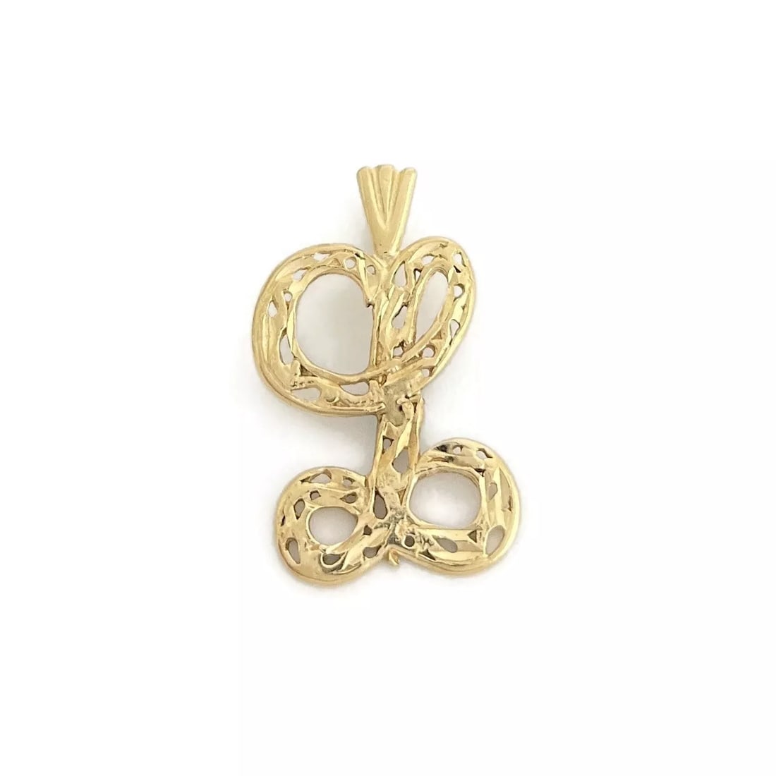 Estate Letter E Initial Pendant Charm 14K Yellow Gold, 1.50 Grams (1 of 7)