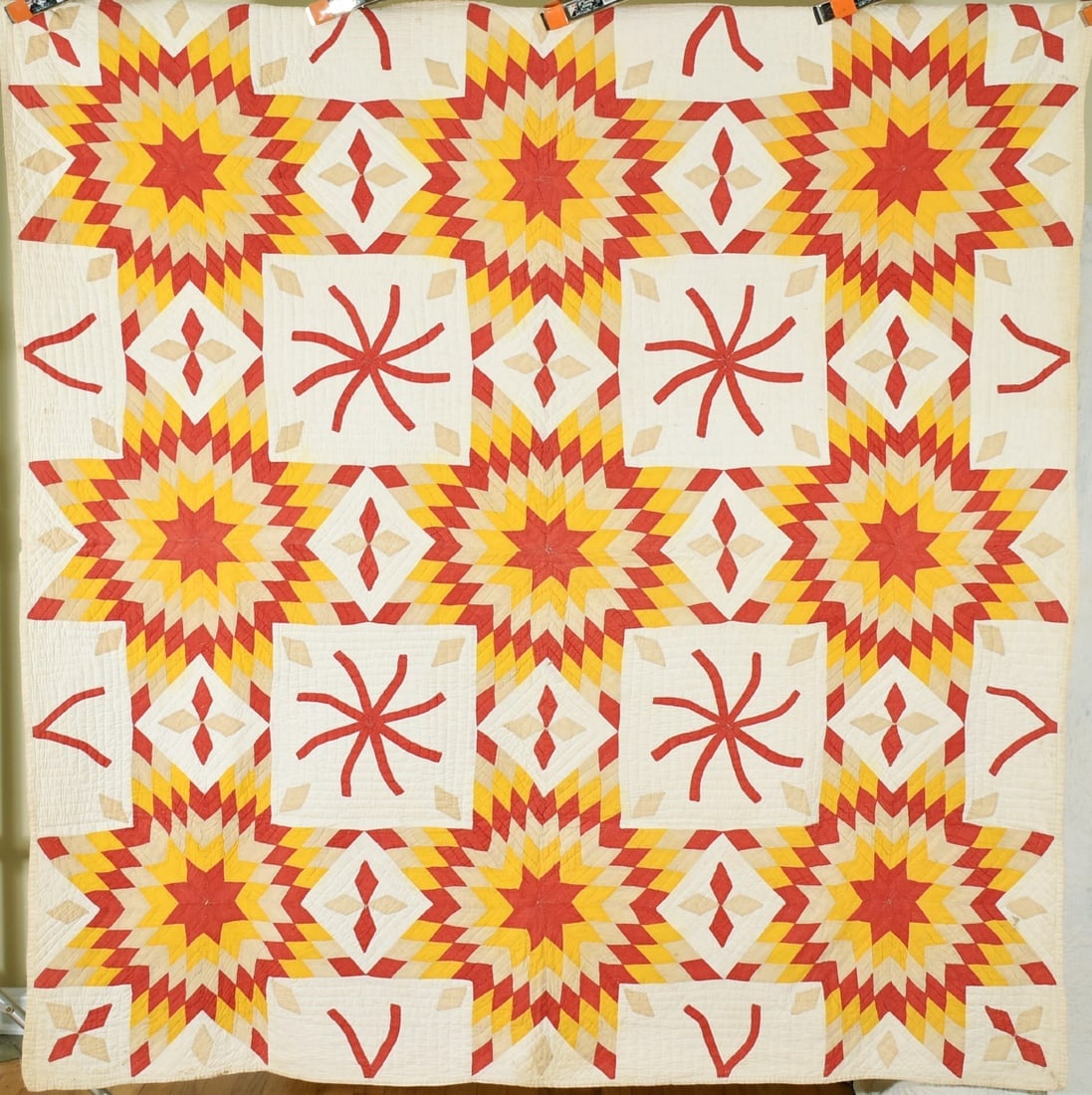 1870's Touching Stars & Pinwheels Quilt (1 of 8)