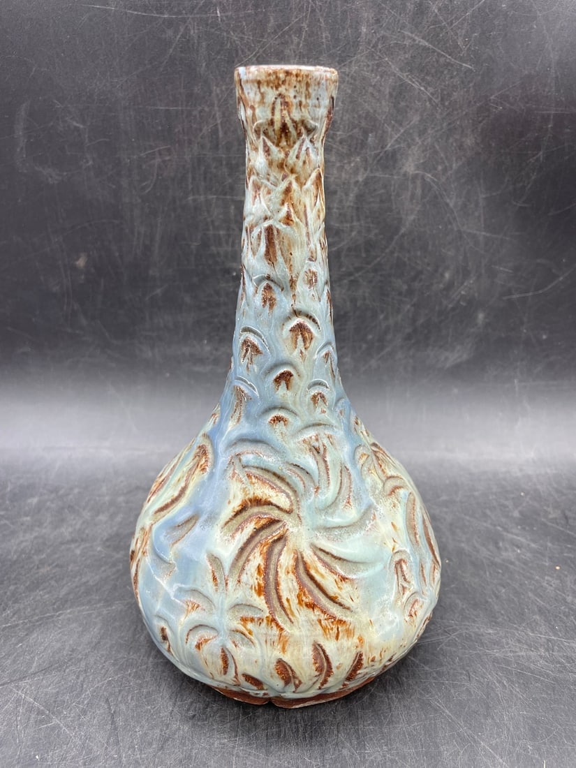 Mid Century Modern Redware Vase Signed Nagel: Title: Mid Century Modern Redware Vase Signed Nagel Date/Period: unknown Dimension: --- Material: redware Additional Information: Mid Century Modern Redware Vase Signed Nagel Shipping: Domestic: Flat-