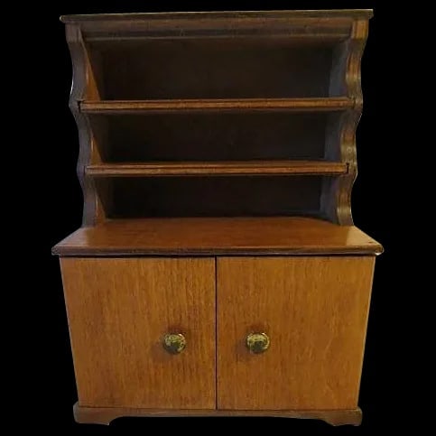 Vintage 1940s 9 inch hand made wood Salesman sample Cabinet (1 of 9)