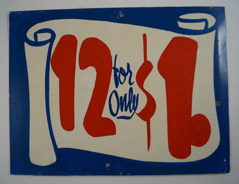 Soda Fountain Tin Trade Sign Country Store #2 (1 of 2)