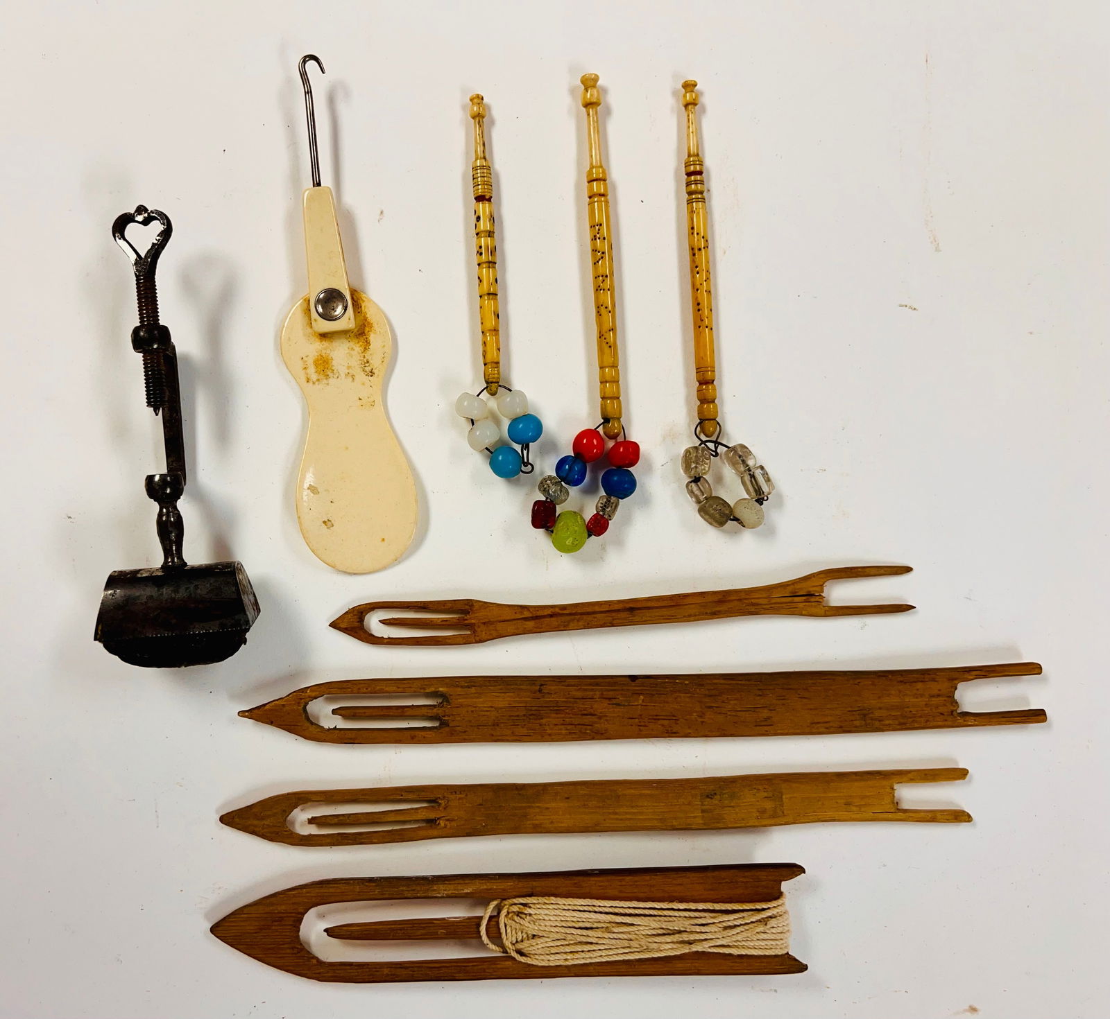 Antique Sewing Tools for Tatting & Weaving (1 of 1)