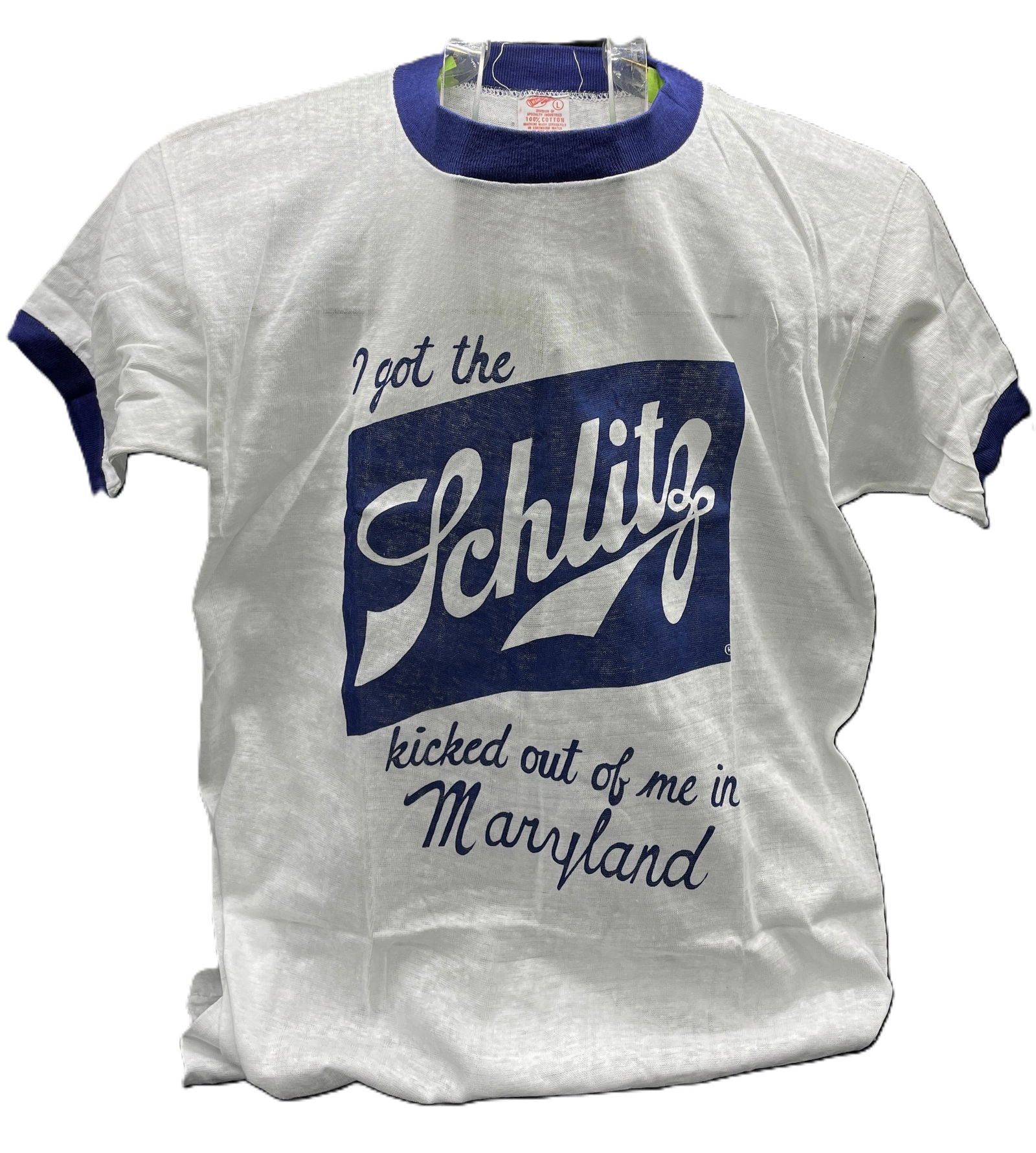 1970s, I got THE SCHLITZ KICKED Out of Me in Maryland, BEER SHIRT Deadstock (1 of 7)