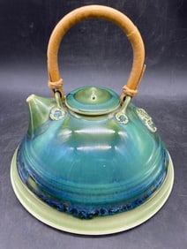 1977 Stephen Fabrico NY Studio Art Signed Ceramic Earthenware Signed Teapot