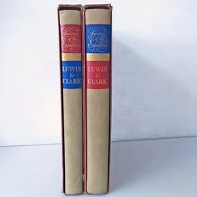 Lewis & Clark Journals of the Expedition 2 Volume Set 1962 Hard Cover with Slip Cases