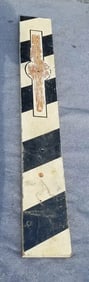 Barber pole folky old paint black / white 4 feet tall