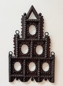 Multi Opening Tramp Art Portrait Frame