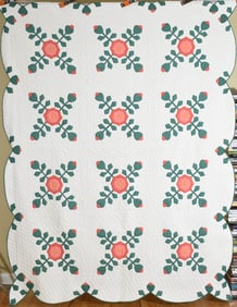 30's Rose of Sharon Applique Quilt
