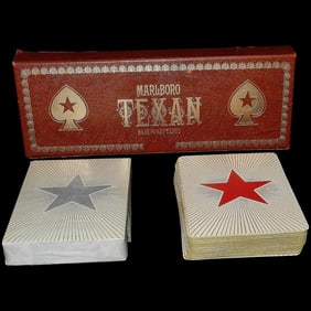 Vintage Marlboro Texan #45 Poker Cards in Case
