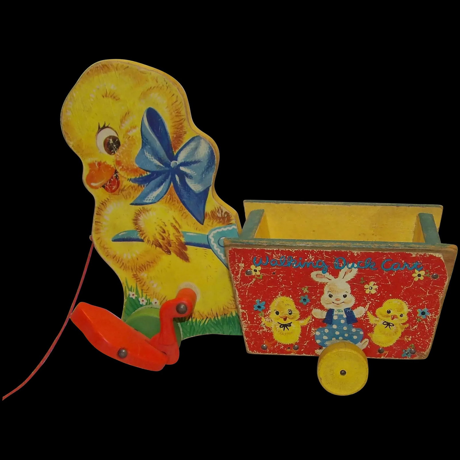 Vintage Fisher Price Walking Duck Cart 305 (1 of 8)