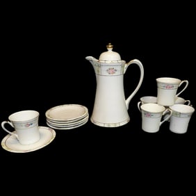Antique Rising Sun Nippon Porcelain Chocolate/Tea/Coffee Set