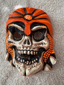 Vintage 1960s Halloween Mask Genie skull snake