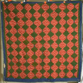Wool 1870's Courthouse Steps Log Cabin Quilt