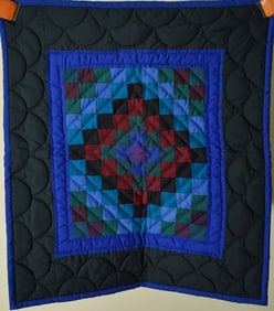 Vintage Amish Trip Around the World Doll Quilt