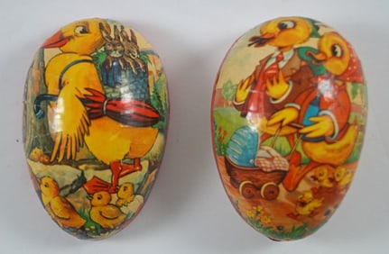 German Paper Mache Easter Egg Candy Container #1