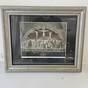 Framed 1854 Albumen Print of The Crucifixion ca. 1420?23 Fra Angelico (Guido di Pietro) Italian