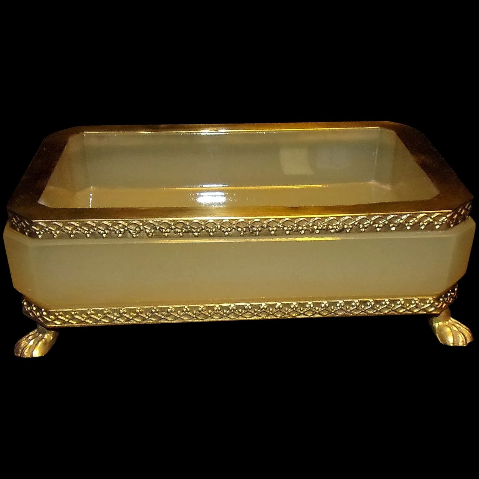 Vintage Neiman Marcus Rare Cenedese Glass & Brass Box (1 of 9)