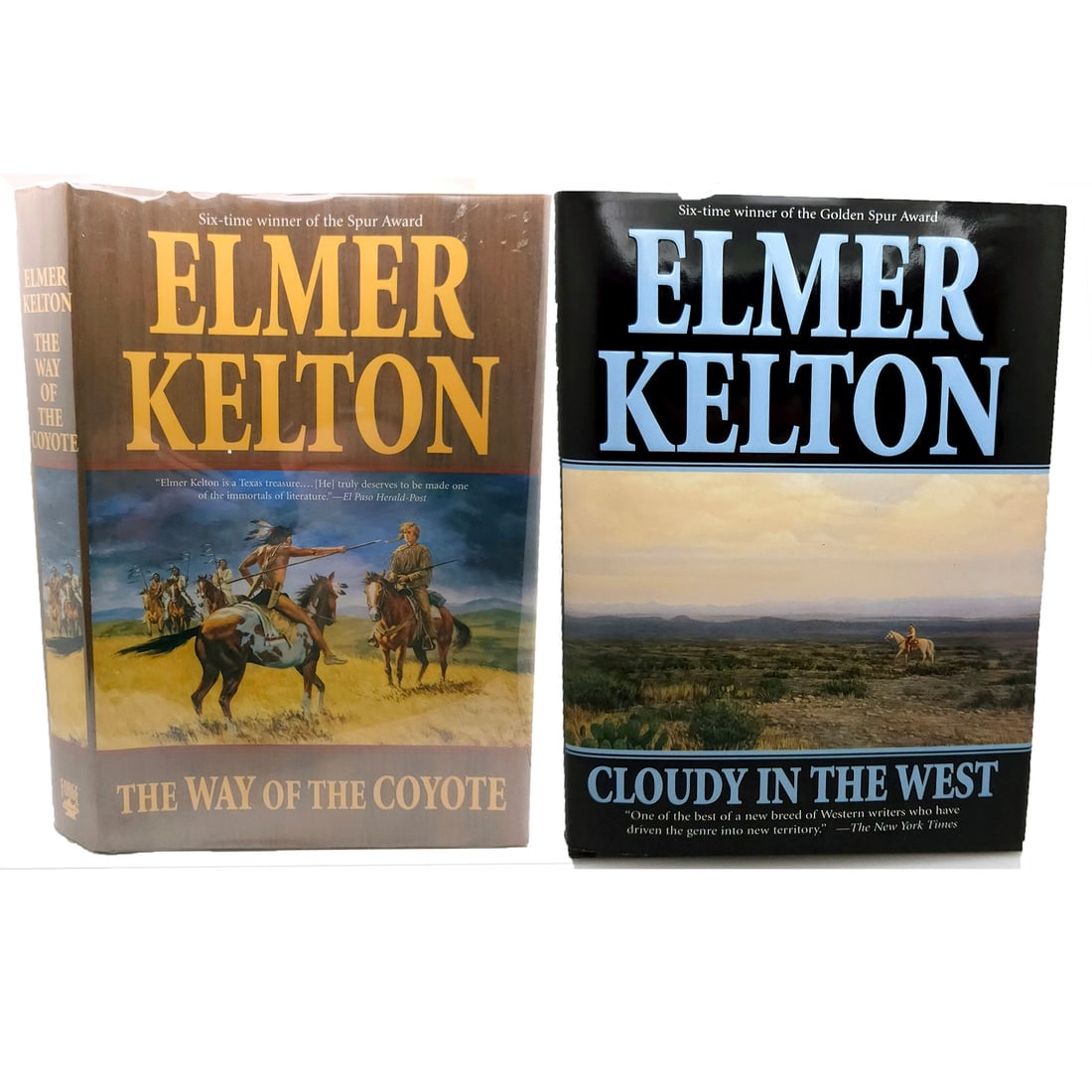 2 Elmer Kelton Novels SIGNED 1st Edition Hardcover DJ Unread (1 of 12)