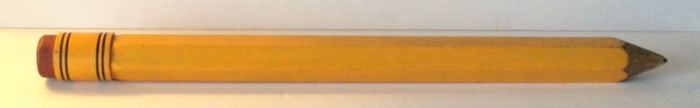 HUGE vintage pencil stationary store trade sign.