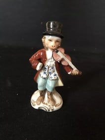 4?? Sitzendorf Monkey Band Figure