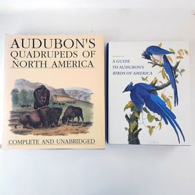 Two Audubon Hard Cover Books - Quadrupeds and Guide to Birds of America