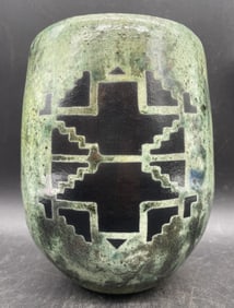 RAKU POTTERY SIGNED HAROLD LONG