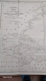 North Atlantic Map 1850 13 x 17"