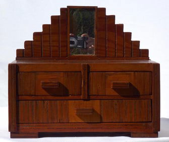 A 3 drawer Art Deco style dresser box