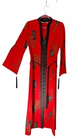 Vintage Stunning Alfred Shaheen Master printer Kimono Maxi dress
