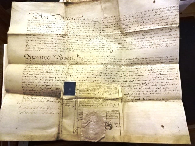 1817 English Vellum Will of a Spinster Canterbury Seal (1 of 4)