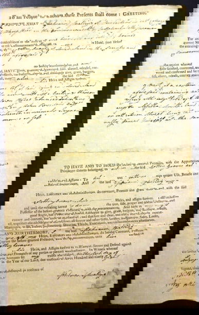 1798 Massachusetts Deed Sunderland (1 of 3)