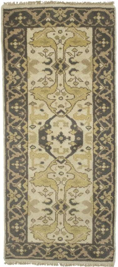 Cream Floral 3X6 Oushak Chobi Oriental Runner Rug (1 of 1)