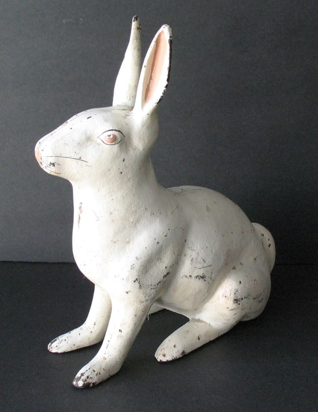 Antique cast iron garden rabbit doorstop (1 of 1)