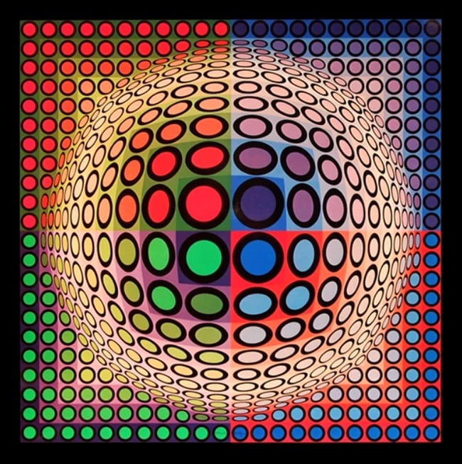 Victor Vasarely Progression 1-8, Optic Art (1 of 1)
