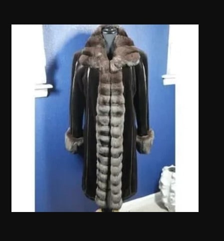 Gorgeous Sheared Mink and Chinchilla Fur Coat Jacket (1 of 1)
