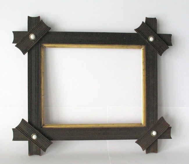 Antique tramp art type picture frame. (1 of 1)