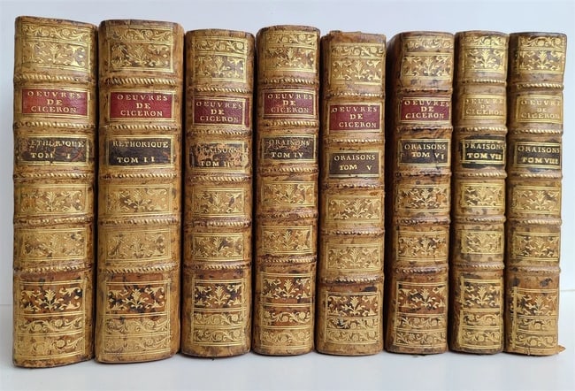 1783 WORKS of CICERO 8 VOLUMES in FRENCH antique (1 of 1)